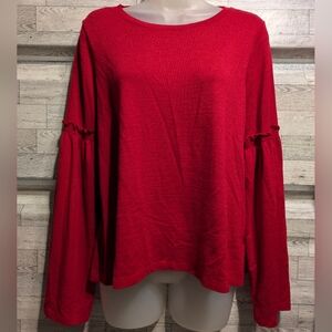 GAP Women's Red Bell Sleeve Blouse